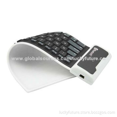 Portable Foldable 85-key Silicone Wireless Bluetooth V3.0 Keyboard for iPad 2/3/4/iPad Mini/iPad Air